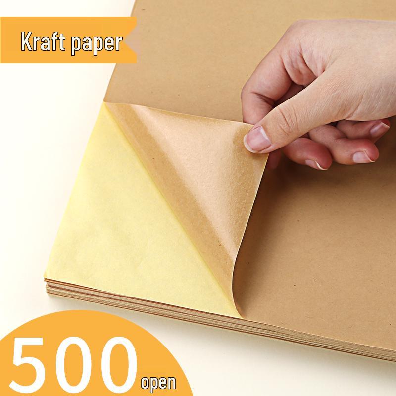 A4 Self-Adhesive Printing Paper: 500 Sheets of Glossy, Matte, and Kraft White Label Stickers