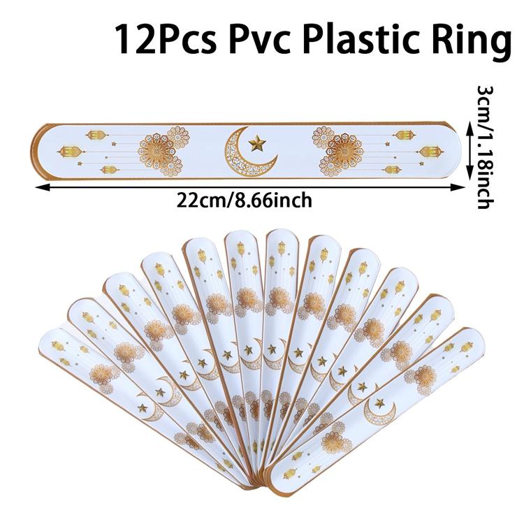 

Ид Мубарак Наручный ремешок Хлопающее кольцо Шлепающие браслеты Украшение Рамадана для дома 2025 Карим Исламская мусульманская вечеринка Подарки Ид аль-Адха