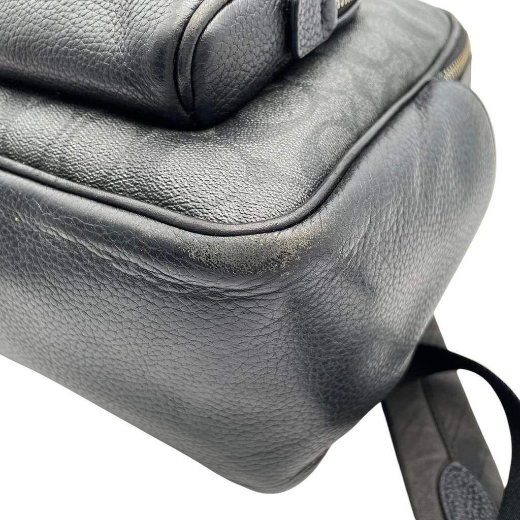 Used COACH Backpack Court Court BackpackBackpack Â· Daypack gray/black PVC coated canvas/leather Women