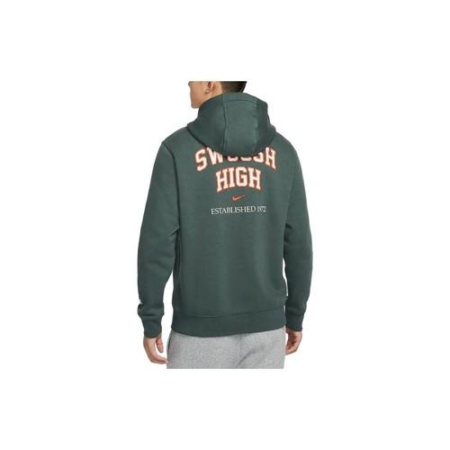 Nike Men's Green Pullover Hoodie with Comfortable Soft Fleece