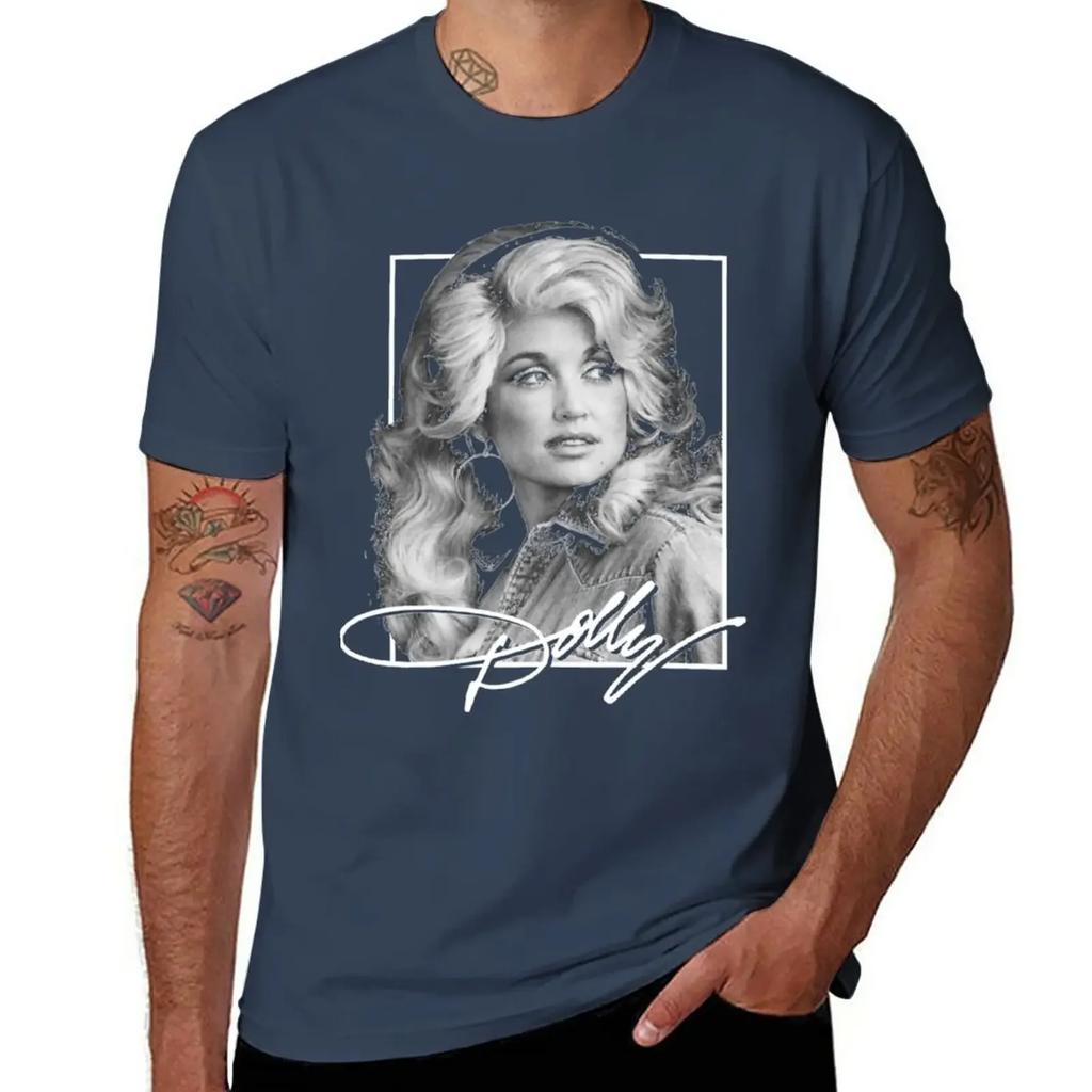 T-shirt Dollys Partons abbigliamento hippie divertenti magliette da uomo alte