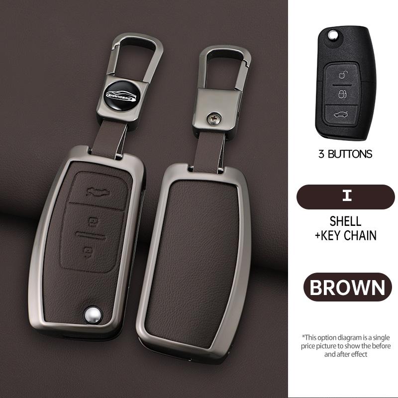 Car Flip Folding Key Case Cover Shell for Ford Focus 2 3 Ecosport C-Max S-Max Ka Mondeo Kuga Galaxy Fiesta Keychain Accessories