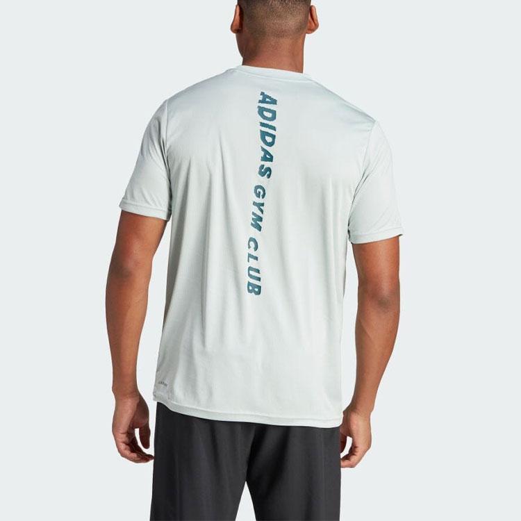 Adidas Logo Rubber Print Crew Neck Short Sleeve T-Shirt Men Tops Miracle-Silver IL7006