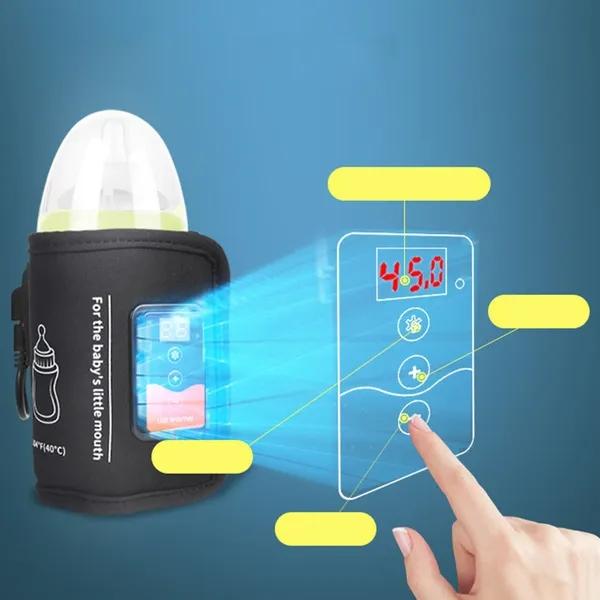 USB Insulated Quick Heating Baby Bottle Warmer Outdoor Portable Milk Bottle Warmer Bag Constant Temperature