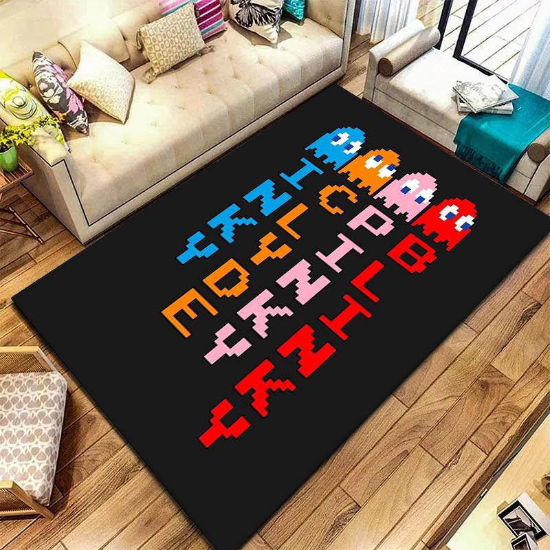 Pac-Man Carpet Rug for Living Room Bedroom Home Sofa Decoration,Kids play Non-slip Floor Mat