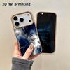 Phone Case: 2D flat lambskin suitable for iPhone 18, 17, 16, 15, 14, 13 Pro film protective case, ripple texture, Christmas and Halloween gift