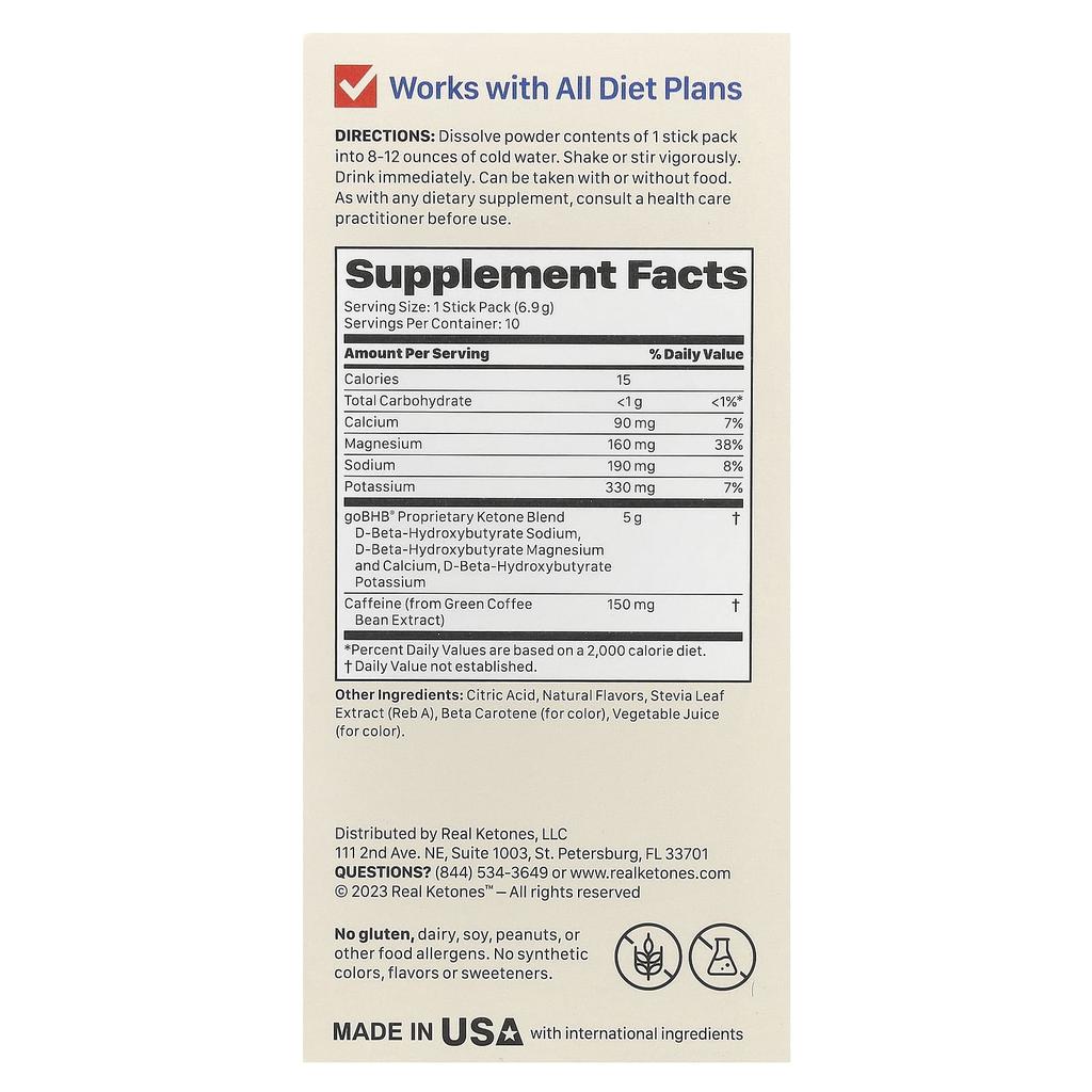 Metabolic Shift, Peach, Single Serving Stick Packs, 10 Count, 6.9 G (0.24 Oz) Each