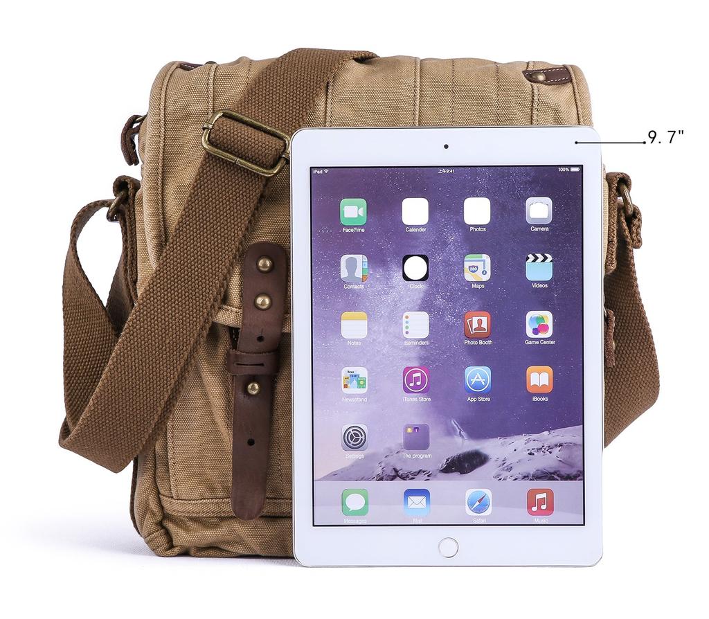 Gootium 30829KA Sac Cartable En En Lin Kaki - - Boulière -