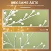 Artificial Birch with 120 LED Lights, 3 Brightness Levels, Foldable Branches, IP44, 150 Cm, White