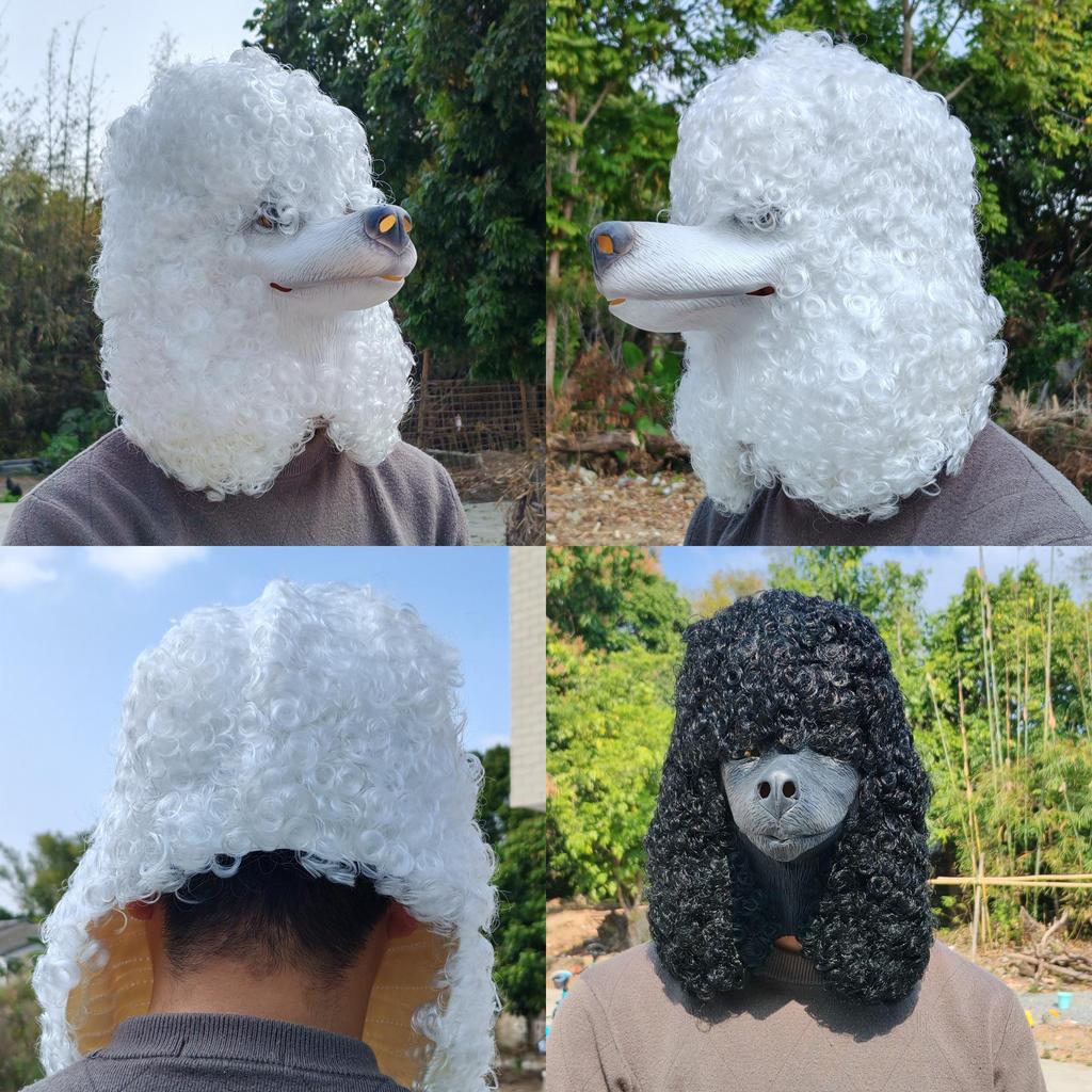 Maschera Cane Barbone in Lattice Testa di Animale Maschera di Halloween Per Cosplay ed Eventi a Tema