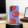 Tomato Fruit Clear Korean Cute Ins Phone Case For Samsung S25,S24,S21,S22,S23,S30,Ultra,S20,Plus,Fe,Soft Silicone Black Cover