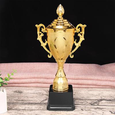 Gold Plastic Trophy Basketball Football Trophy with Lid Sports Competition Trophy Winners Award Trophy for Competition Race