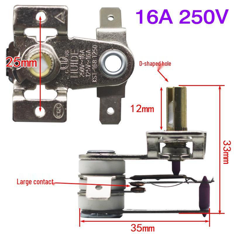 

Термостат для электронагревателя 10А/16А - Металлический переключатель контроля температуры масляного радиатора, Высокотемпературные аксессуары