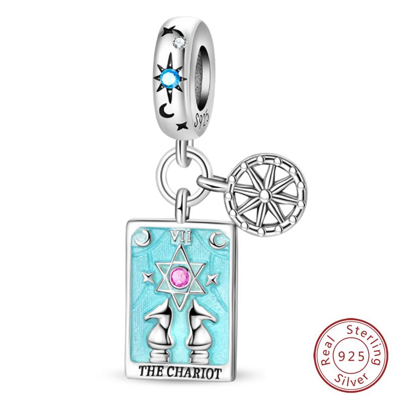 Charms Kupfer Tarotkarte Rad des Schicksals Gerechtigkeit Der Kaiser Anhänger Passend für Armbänder Halskette DIY Schmuck