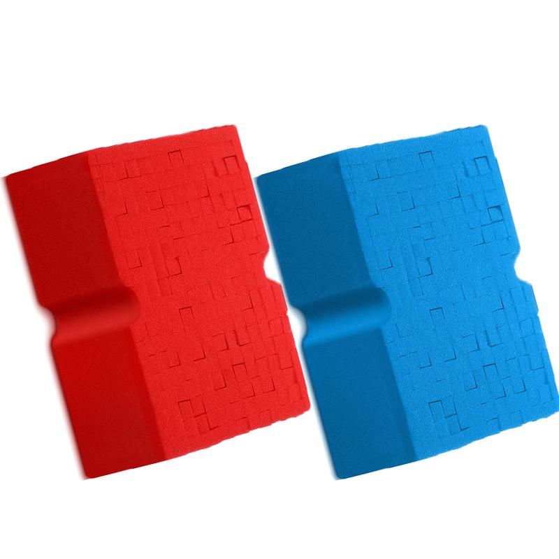2Pcs Large Cross Cut Durable Soft Foam Grid Sponge Rinseless Absorbent Easy Grip Non Scratch Car Cleaning Tools Auto Accessories