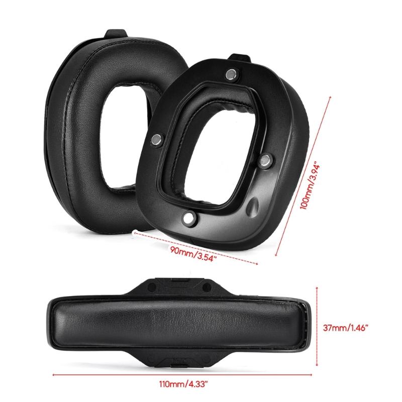 2xDurable Protein Ear Pads for Astro A40TR Headphone Sleeves Earmuff Easily Replaced Ear Pads Sleeves Cover Headband