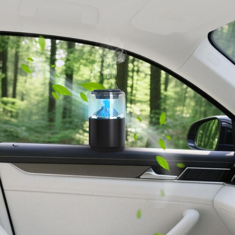 Car Air Freshener Diffuser Fragrances Car Air fresheners with Ambience Light Humidifier Essential Oil Diffuser