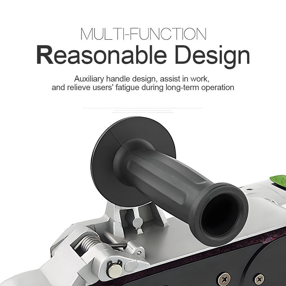 Electric Round Tube Polishing Machine Metal Rust Removal Brushing Multi-function 800W Machine Curved Edge Grinding Belt Sander