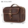 Men'S Shoulder Bag Retro Mad Horse Leather Small Men'S Bag Trendy Genuine Leather Mail Carrier Square Bag Handbag