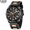 Reloj LIGE Fashion Mens Watches Top Brand Luxury Silicone Sport Watch Men Quartz Date Clock Waterproof Wristwatch Chronograph