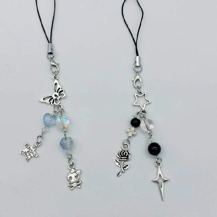 Sweet Cool Star Bead Hangings Pendant Phone Strap Fashion Bag Decoration