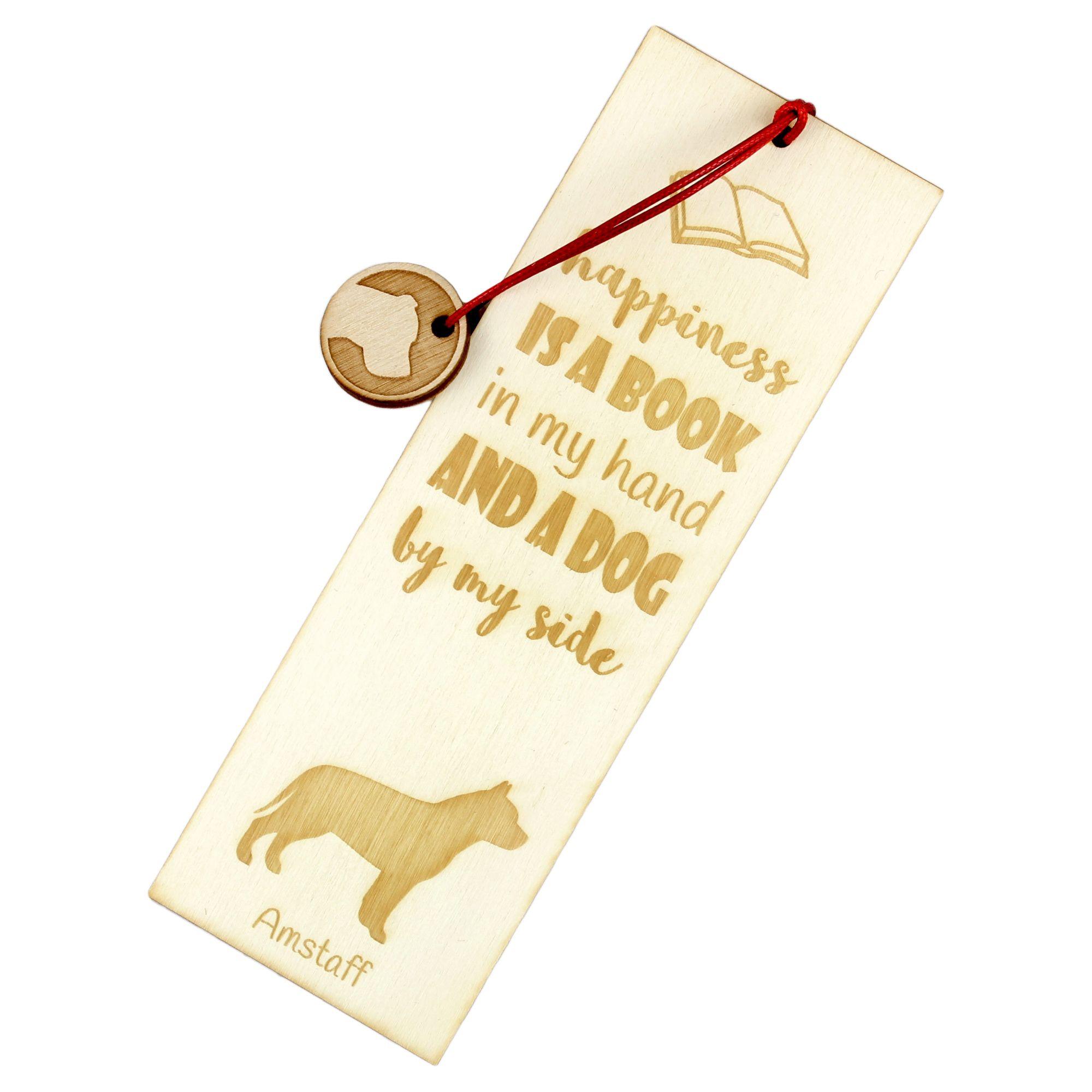

American Staffordshire Terrier, Amstaff - dog bookmark, personalized bookmark, dog gadget for Art-Dog brand readers