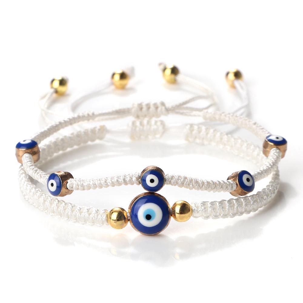 European & American Fashion Demon Eye Alloy Bracelet - Handmade Simple Edge-Wrapped Set