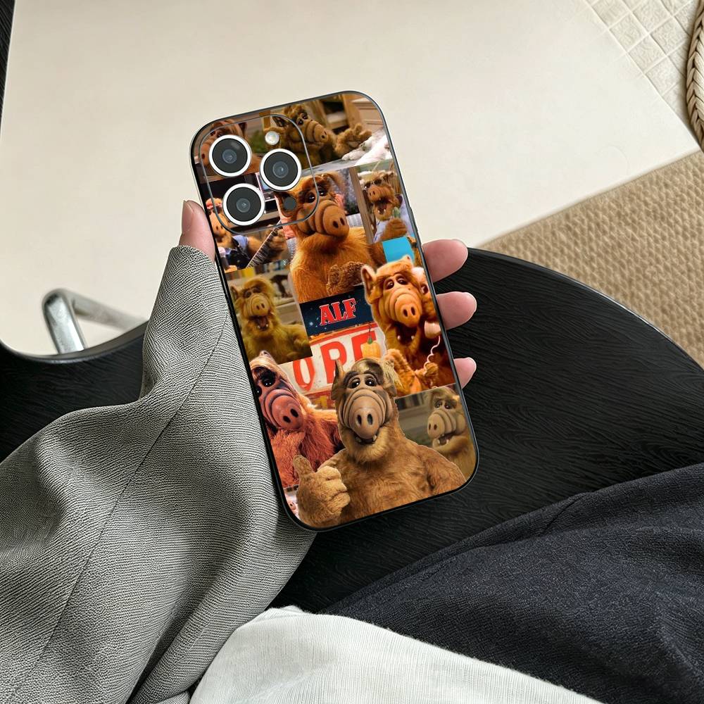 F-Family C-Comedy TV Series ALF Phone Case For iPhone 17, 16,15,14,13,12,11 Plus,Pro Max, Others Soft Black Cover