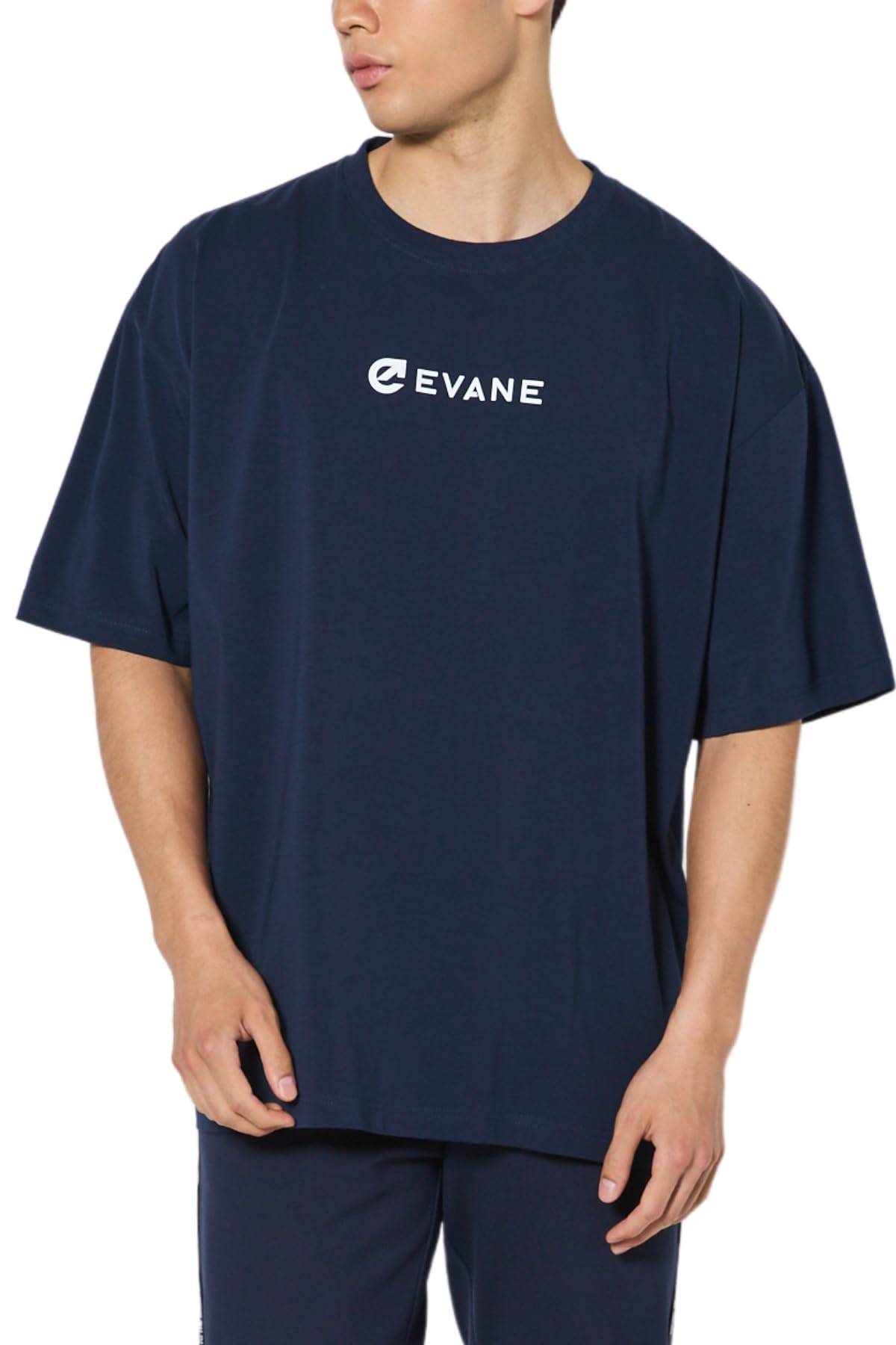 

EVANE Oversized Cotton Stretch T-Shirt, Designed by Noriaki Yamazawa (XL, Navy)
