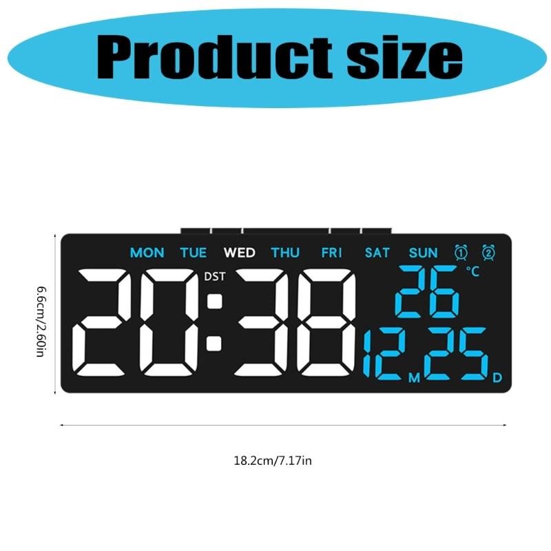 Modern LED Desk Clock With USB Charging Port And Multiple Alarm Setting Adjustable Brightness Digital Alarm Clock