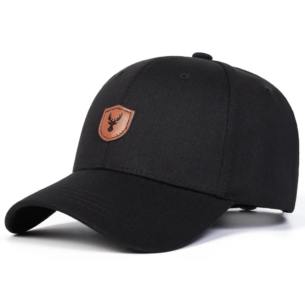 Unisex Antler Leather Label Baseball Caps Spring Autumn Outdoor Sunscreen Hat Adjustable Casual Trucker Hats Sports Cap
