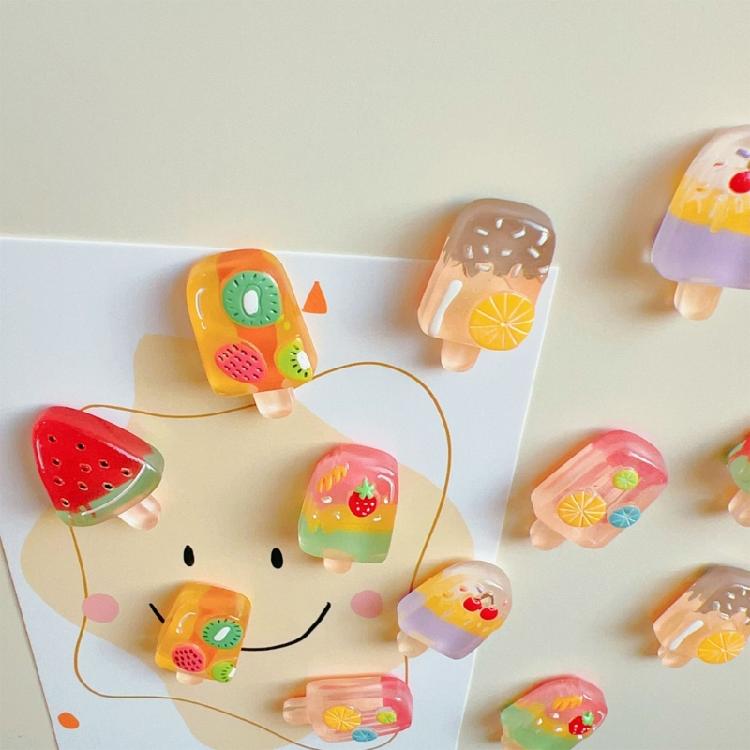 Funny Fruit Ice Cream Shape Fridge Magnets Refrigerator Magnetic Sticker For Photos Note Decorative Kitchen Accessories