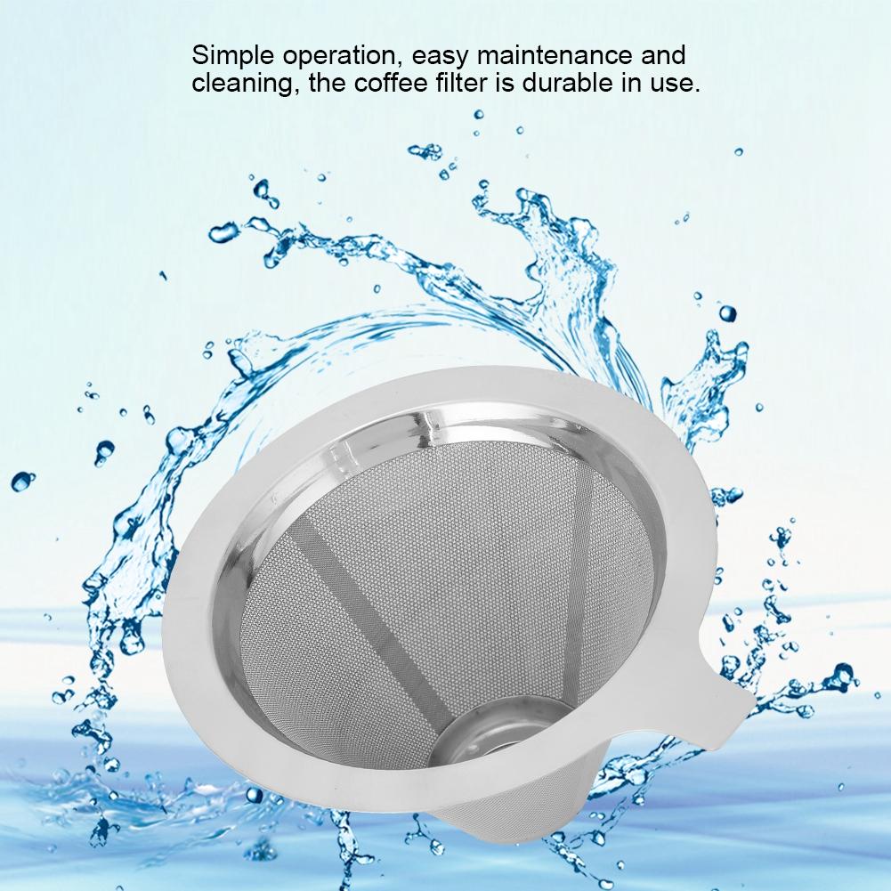 Stainless Steel Household Coffee Filter Cup Coffee Dripper Filtering Tool