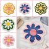 Round Floor Mat Anti-slip Rug Creative Flower Shaped Carpet  Bedside