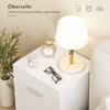 Nightstand With 3 Drawers Bedside Dresser For Bedroom Mdf White