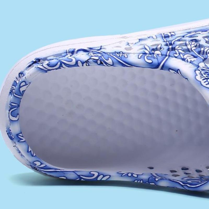 Sandalias huecas de verano para mujer, zapatillas transpirables, zuecos antideslizantes para mujer