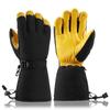 Men's Cold-proof Touch Screen Waterproof Leather Gloves for Winter Warmth Ski Cycling Cycling Warmth Gloves for Women