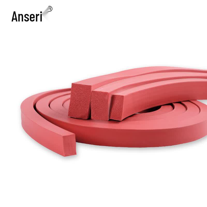 High-Temperature Red Silicone Foam Seal Strip