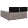 Box Spring Bed with Mattress Taupe 140 x 190 cm Fabric