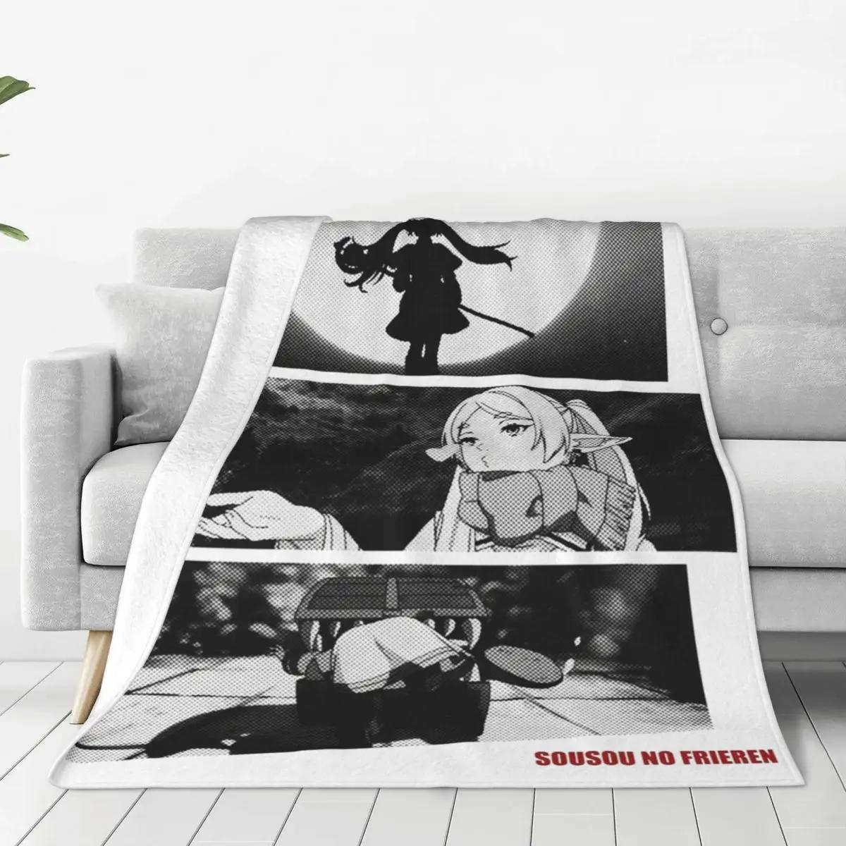 

Frieren The Immortal Blanket Anime Flannel Throw Blanket Summer Air Conditioning Decoration Lightweight Bedsprea 80x120cm