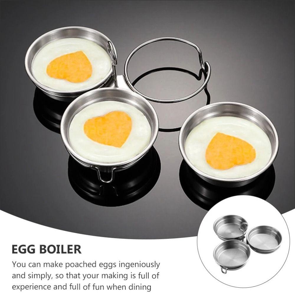 3-in-1 Egg Steamer Heart-Shaped Boiled Egg Artifact Durable Egg Cooker  Kitchen Cooking Tool