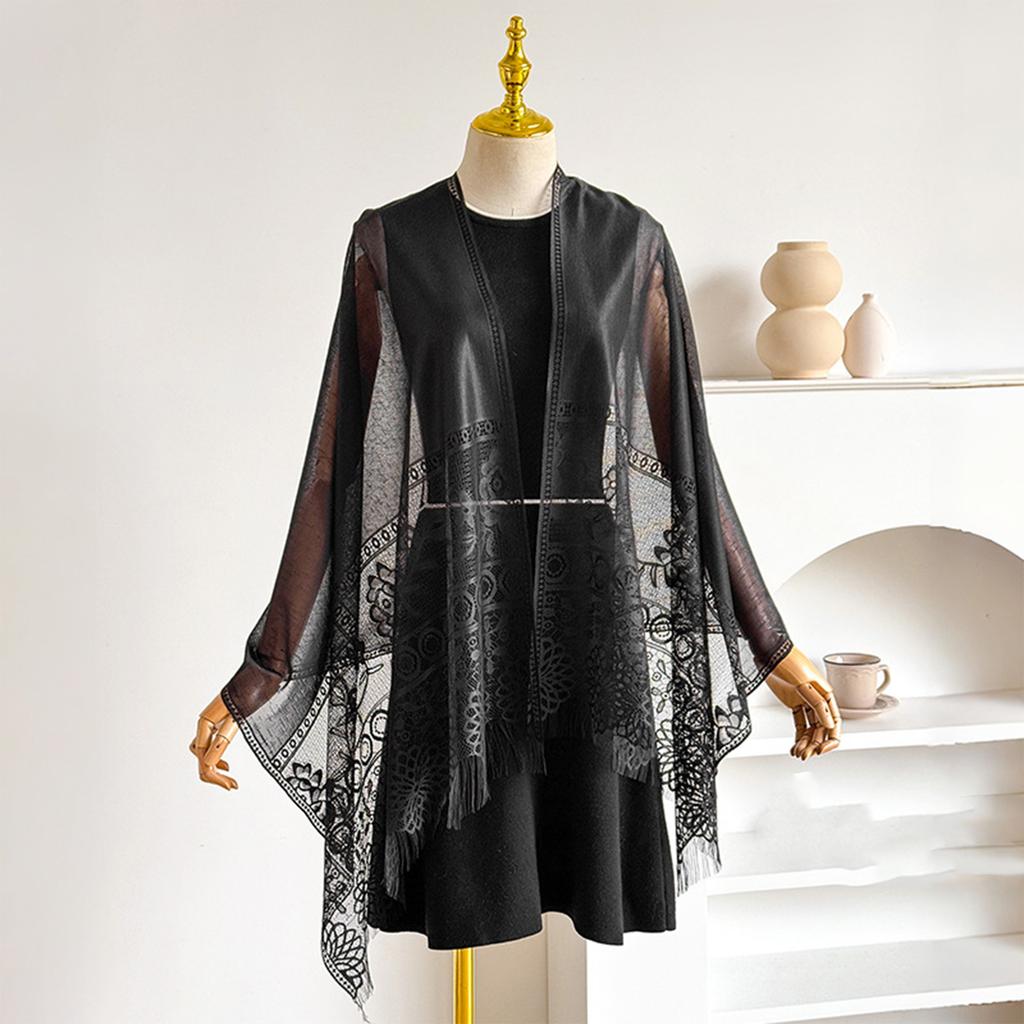 Ladies' Fashion Versatile Lace-Patchwork Headscarf Shawl