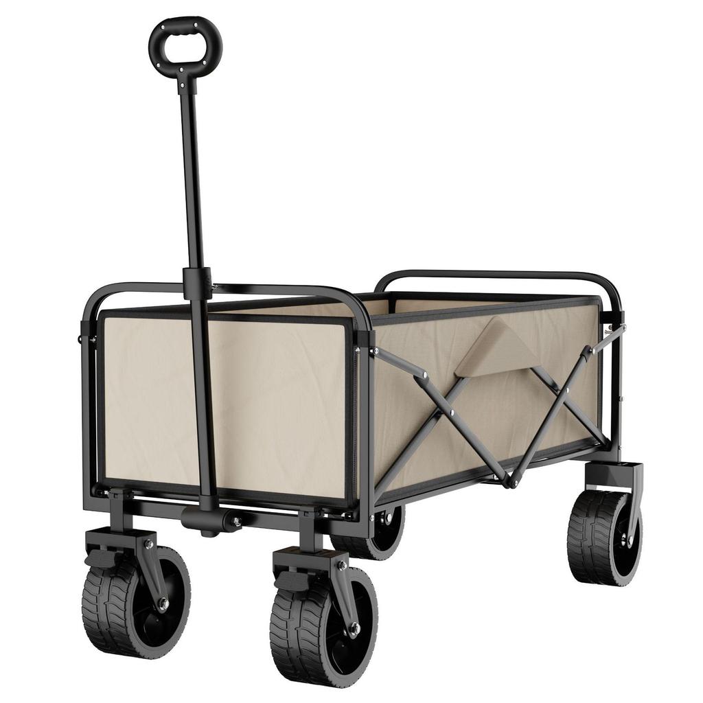 Portable Folding Camping Hand Cart with Pull Rod for Outdoor Use