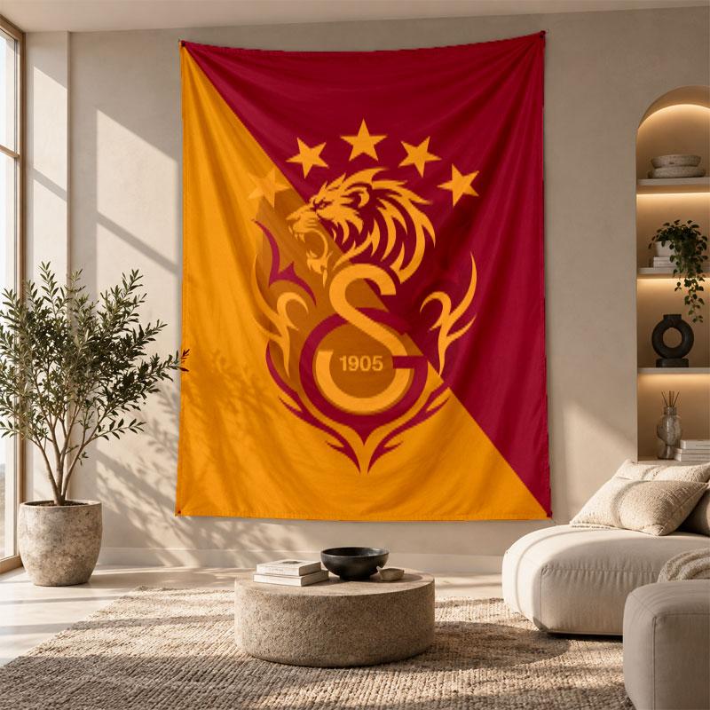Decorative Tapestry,Galatasaray FC Printed Wall Art, Lightweight Wall Hanging For Bedroom Background