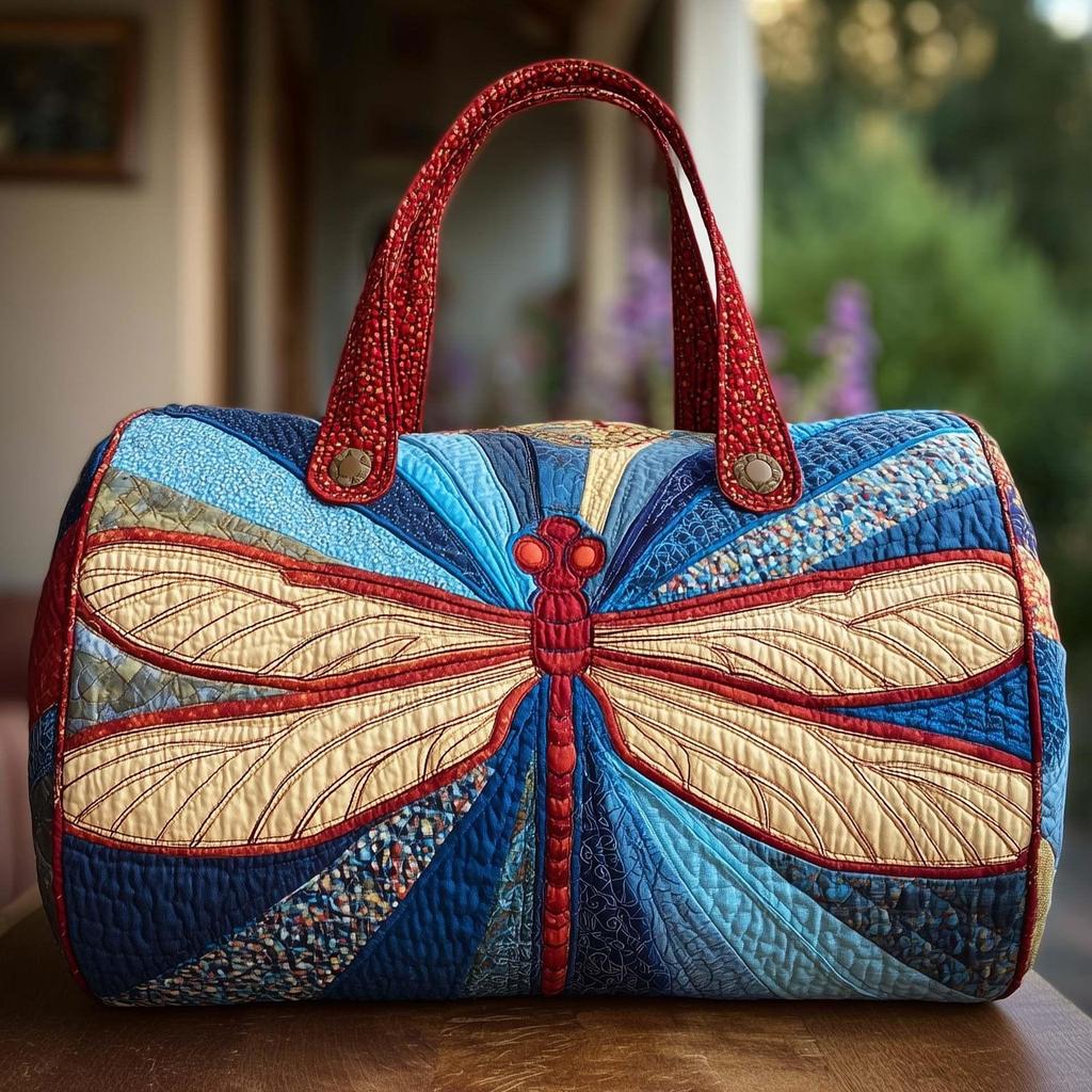 Dragonfly Series 3D Printed Women's Travel & Yoga Handbag