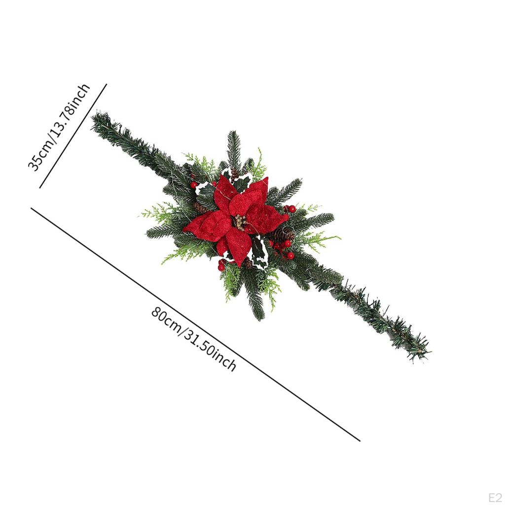 Christmas Mailbox Decoration with Garland And Wreath for Holiday