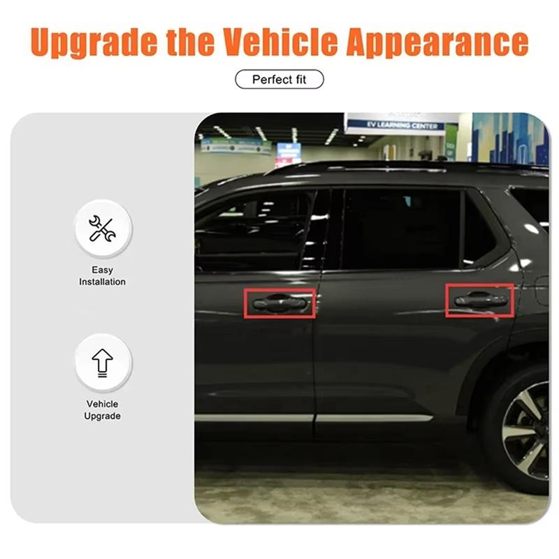 A03Z-Pour Honda Pilot 2024 ABS Fibre de Carbone Garniture de Couvercle de Poignée de Porte Extérieure d'Accessoires de Voiture