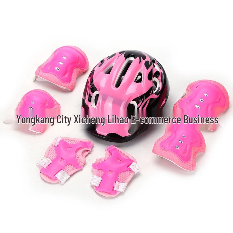 

Children s Seven-Piece Safety Gear Set: Helmet, Knee Pads for Balance Bike, Roller Skates, Skateboard, and Twist Car. Children s Seven-Piece Set