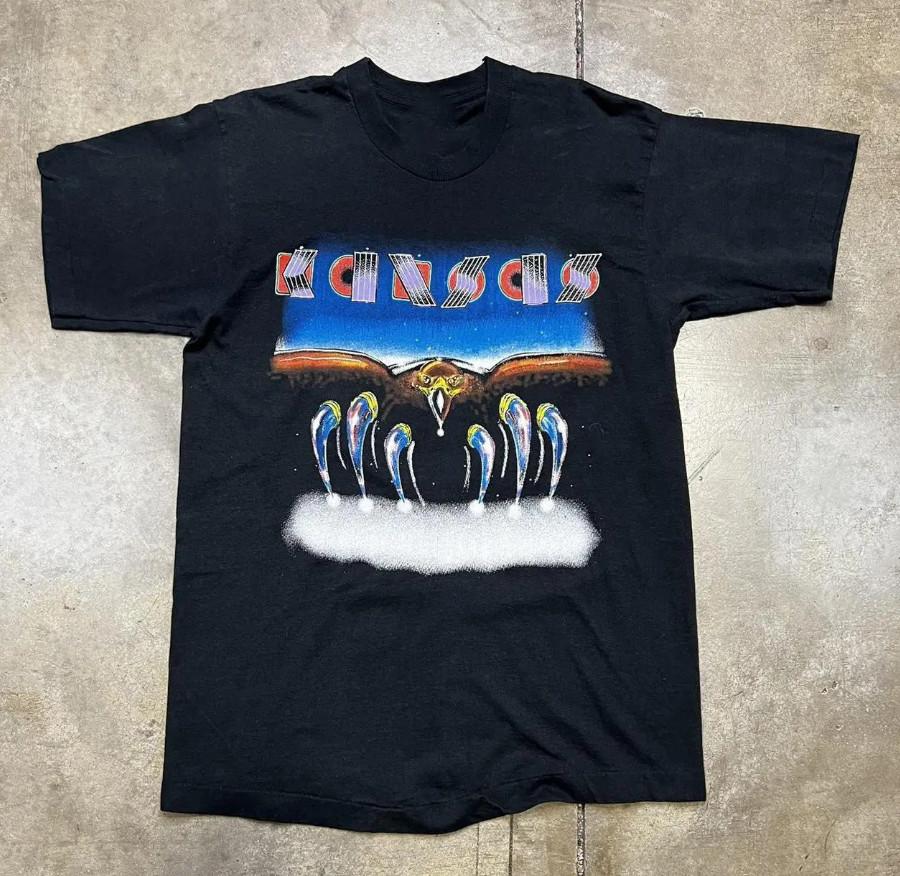 Vintage Kansas Rock Band T Shirt American Tour Full Size BS766 Unisex T-Shirt S