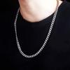 Naszyjnik z łańcuszkiem ze stali nierdzewnej Długi Hip Hop dla kobiet Mężczyźni na szyi Moda Biżuteria Akcesoria na prezent Srebrny kolor Choker